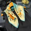 53cm Square Scarf 100% Pure Real Silk Scarves for Women Foulard Fashion 2025 Floral Brand Print Shawls Hijab Bandana Headband