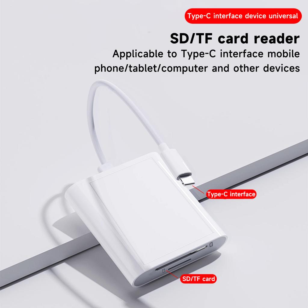 2 in 1 OTG Type C Card Reader USB Flash Drive SD/TF Memory Card Adapter for Smartphones And Tablets