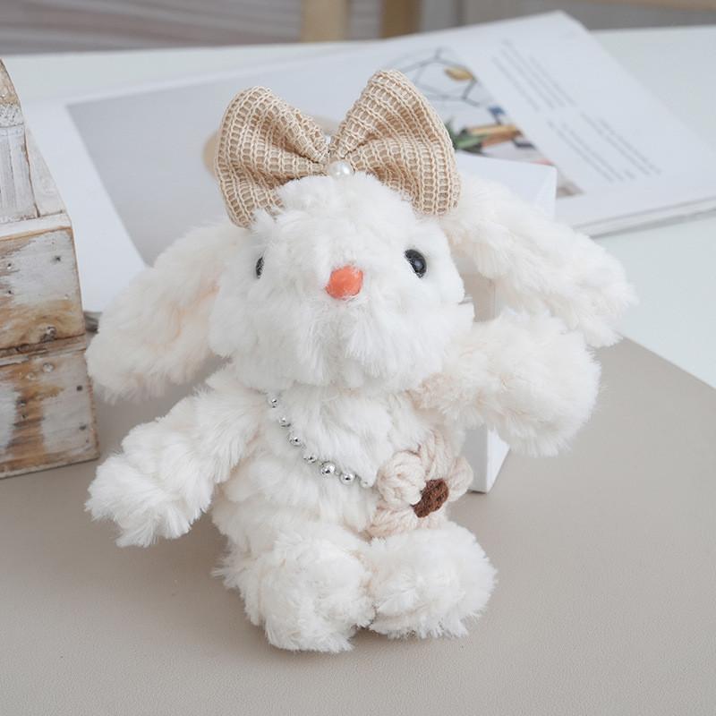 Plushie Cute Rabbit Keychain With Soft Long Fur For Bag Accessories