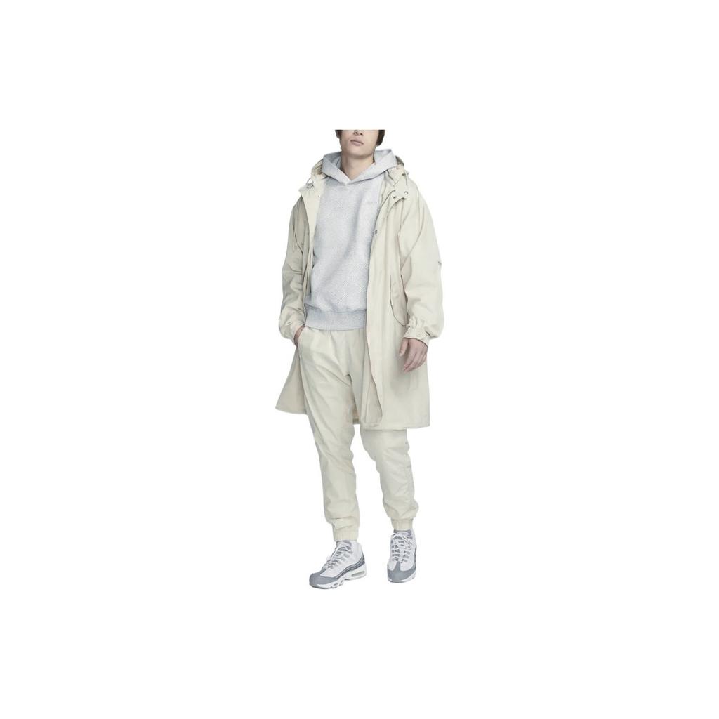 Nike Solid Color Loose Hoodie Long Sleeve Sweatshirt Men Tops Light-Grey DX4303-084