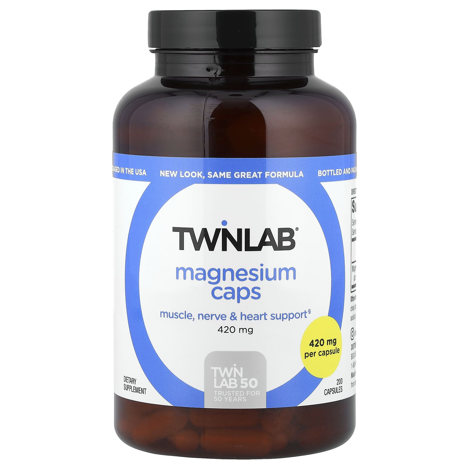 

Magnesium Capsules, 420Mg, 200 Capsules