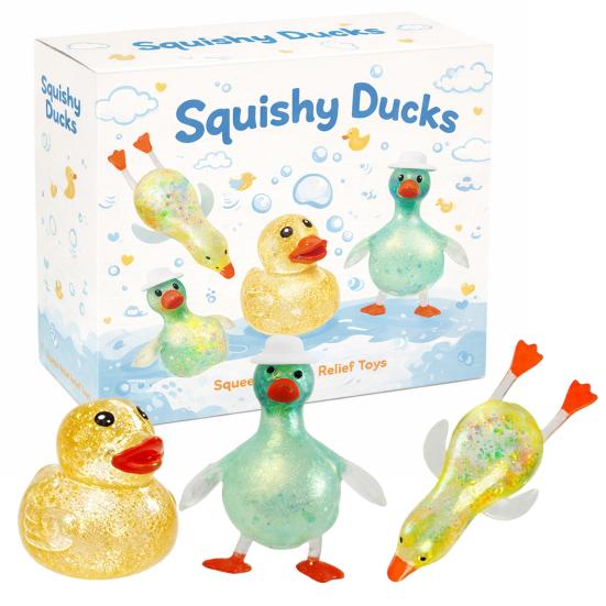 1 Set Stress Relief Squeeze Toy Duck Rabbit Animal Love Heart Pinch Sensory Toy