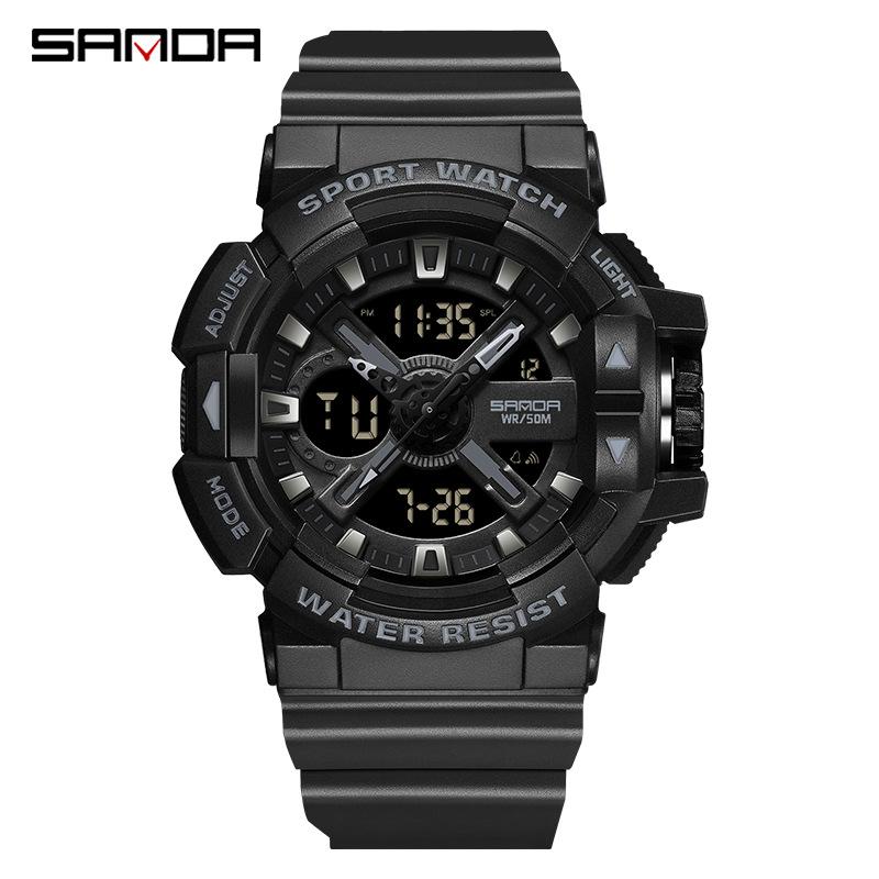 SANDA new multifunctional men's youth outdoor sports waterproof wrist watch