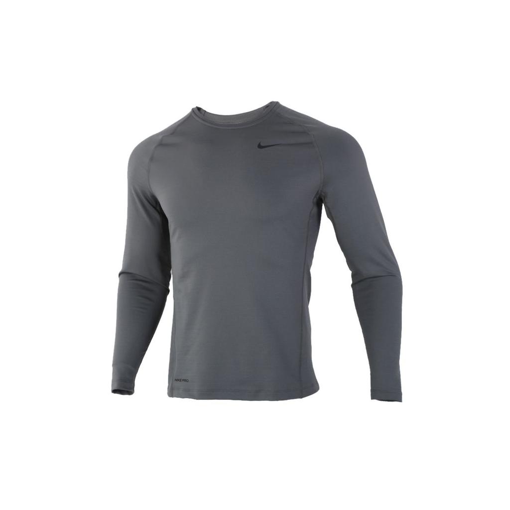 Nike Pro Long Sleeve Sports Training Fitness Shirt Men Tops Iron-Grey CV3047-068