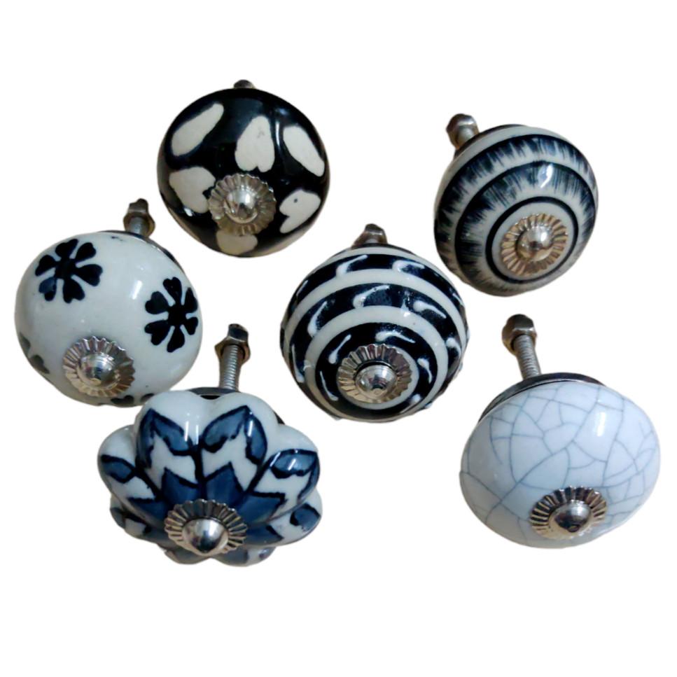 @ Multicolor Design Cupboard Knobs Drawer Pull Knobs Home Decor Set of 6 S069 Zr799-60%Off