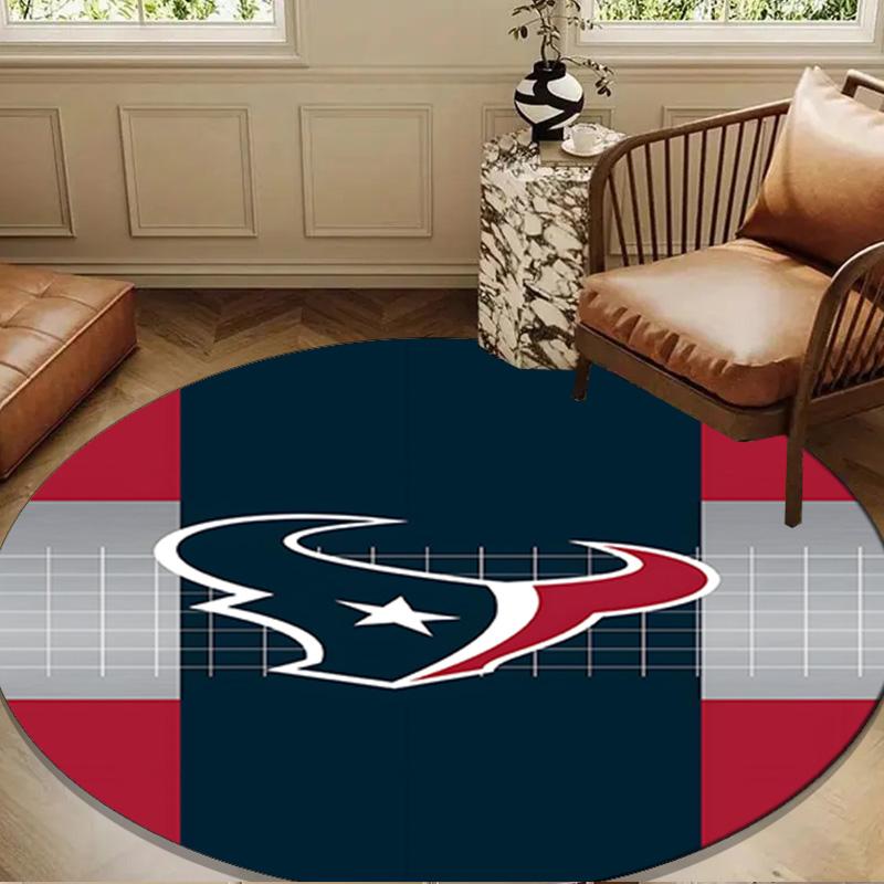 Houston-Texans Artwork Round Mat, Anti-slip Circle Carpet Chair Rug For livingroom,Bedroom, Doormat Home Decor Gift Christmas Gifts