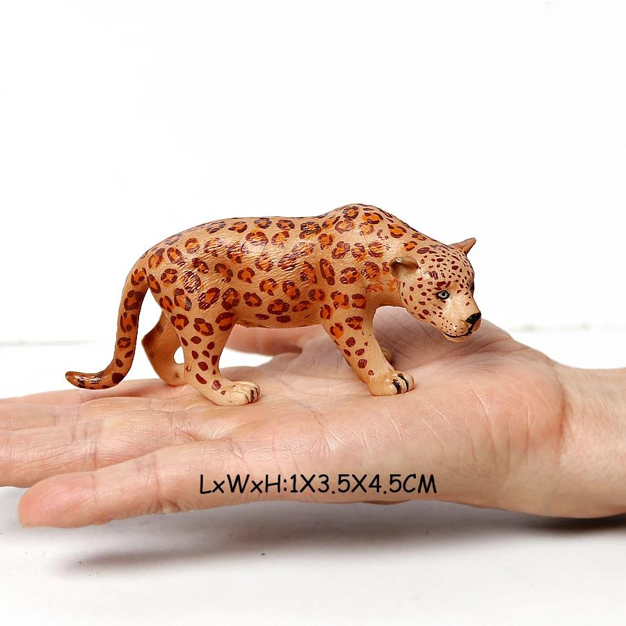 Figurina Leopardo Animali Giocattolo Figure Ocelot Pantera Ghepardo Giungla Animali Selvatici Figure Action Figure Giocattoli di Plastica Regali per Bambini