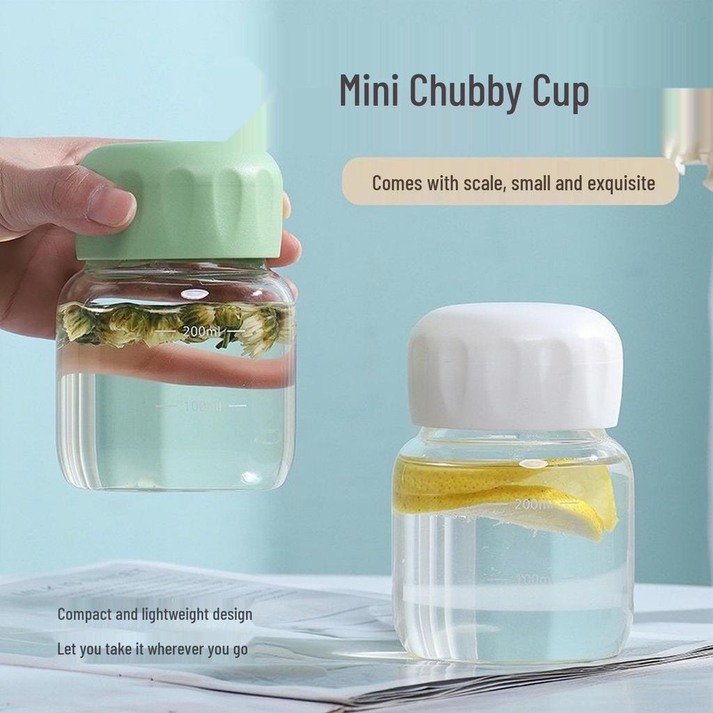 Portable Mini Chubby Cup – Ideal Summer Glass for Milk & Water, Perfect for Students or as a Gift