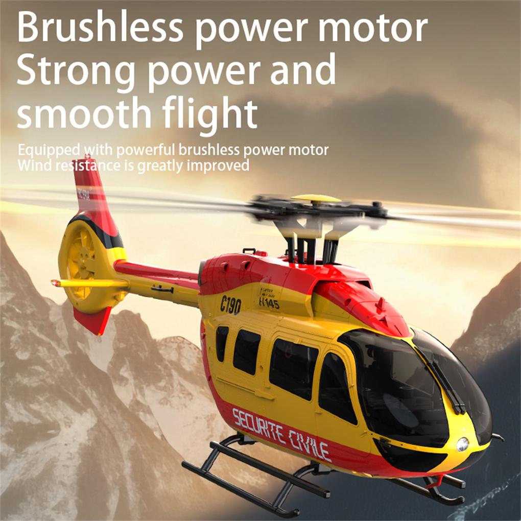2025 New Fixed Altitude C190 Remote Control Helicopter Brushless Motor With Optical Flow Rc Electric Model Outdoor Toy Gifts