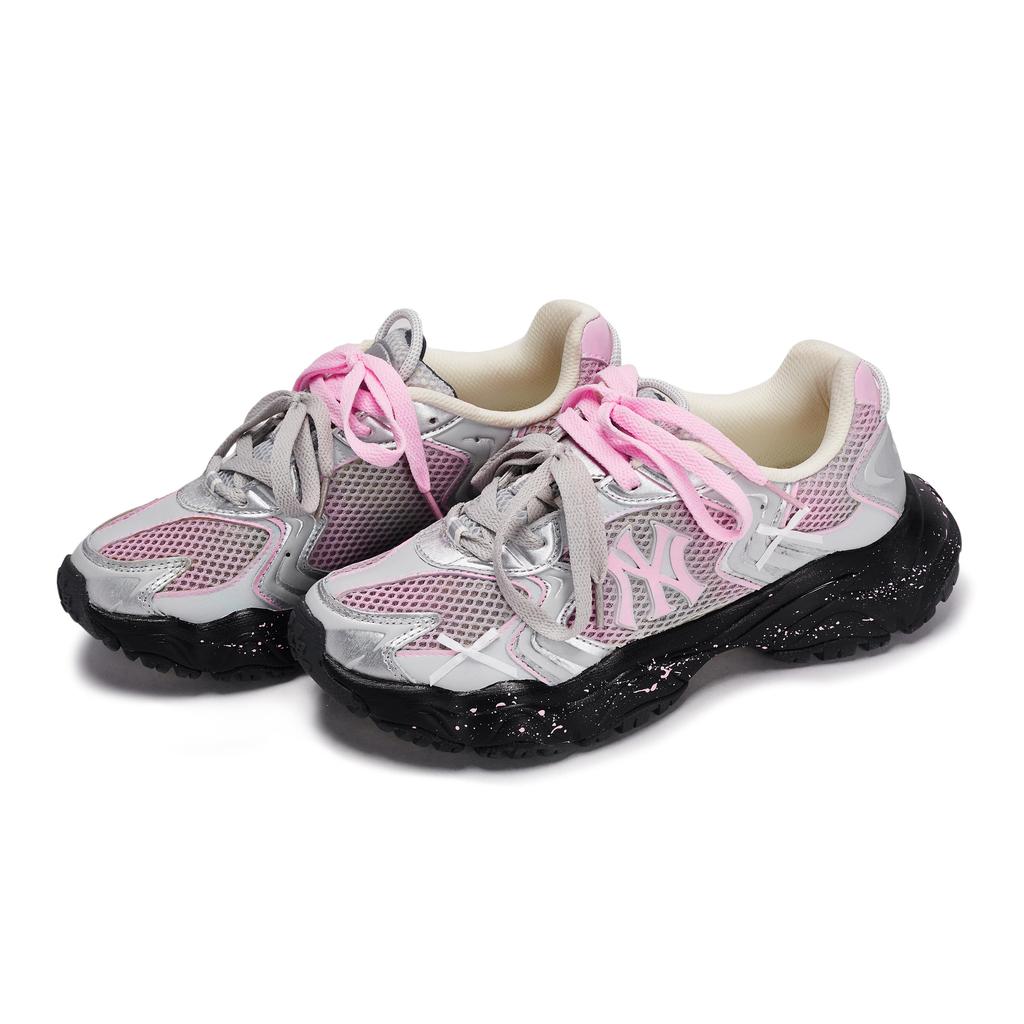 MLB New York Yankees Chunky Sneakers Unisex Low top Black/Pink/Silver 3ASHW075N-50SIS(Team80BOX)