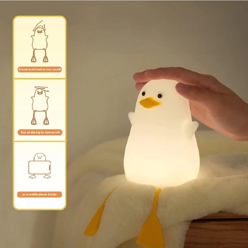 Charmante LED-Möwen-Nachtlampe Touch-Steuerung Cartoon-Stil Für Einzigartige Geschenke