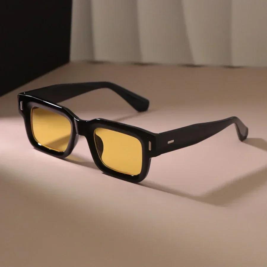 Retro Square Sunglasses Women Fashion Plastic Frame Vintage Sun Glasses Men Stylish Oversized Eyewear