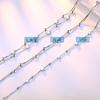 Korean Fashion Multi-layer 925 Silver Jewelry Frosted Five-pointed Star bead Chain Box Female Bracelet SB13