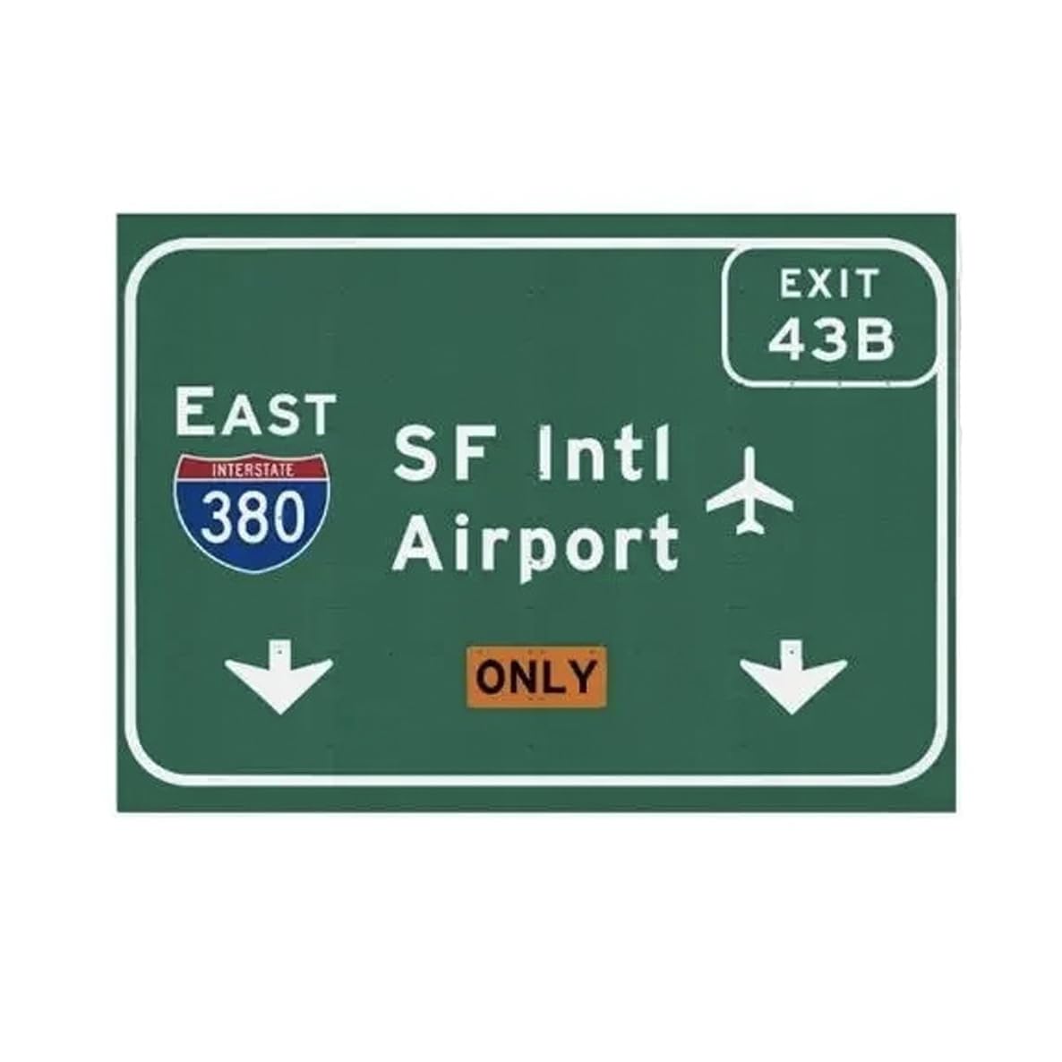 

ALOHAMONI American USA Tin Plate Road Sign BIG Size Vintage Metal Plate Antique Retro California West Coast Los Angeles LA San Francisco SF New York