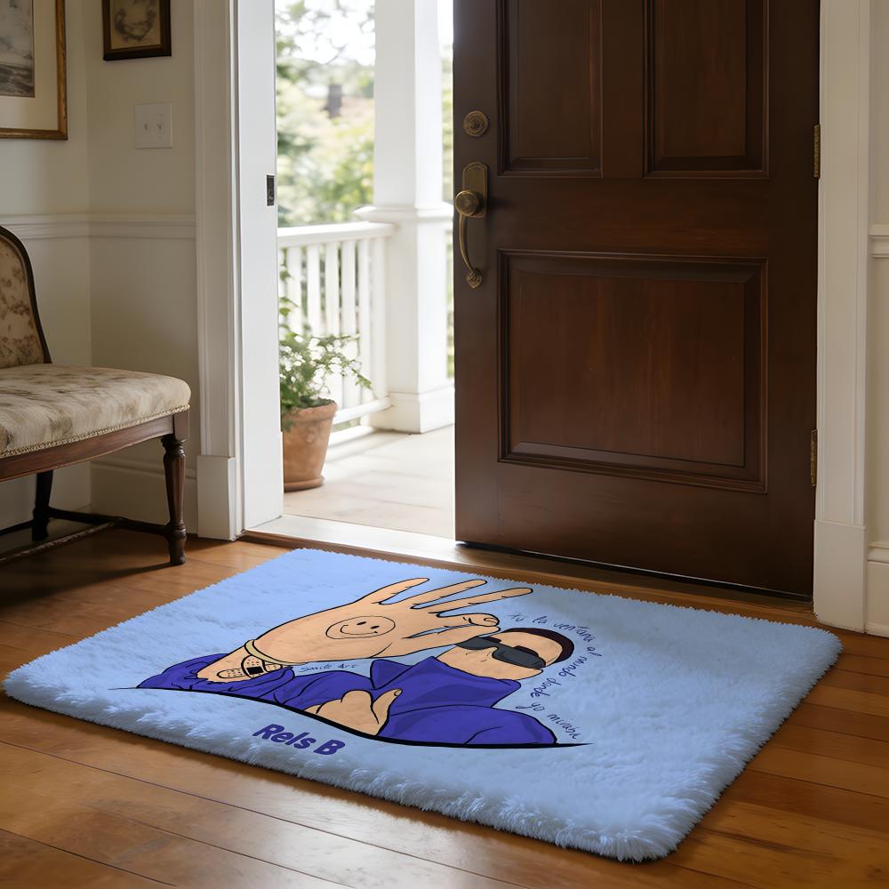 RRels B Albums Cover Floor Mat Soft Flannel Absorbent Mat Non-Slip Rug Home Bedroom Bathroom