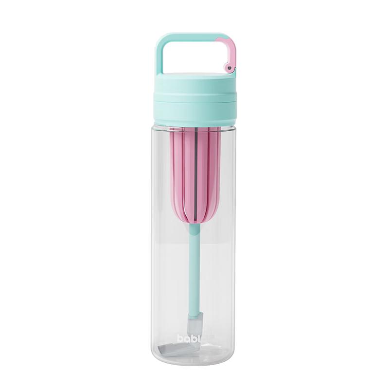BabloV High Borosilicate Glass Tea Bottle with Straw and Infuser