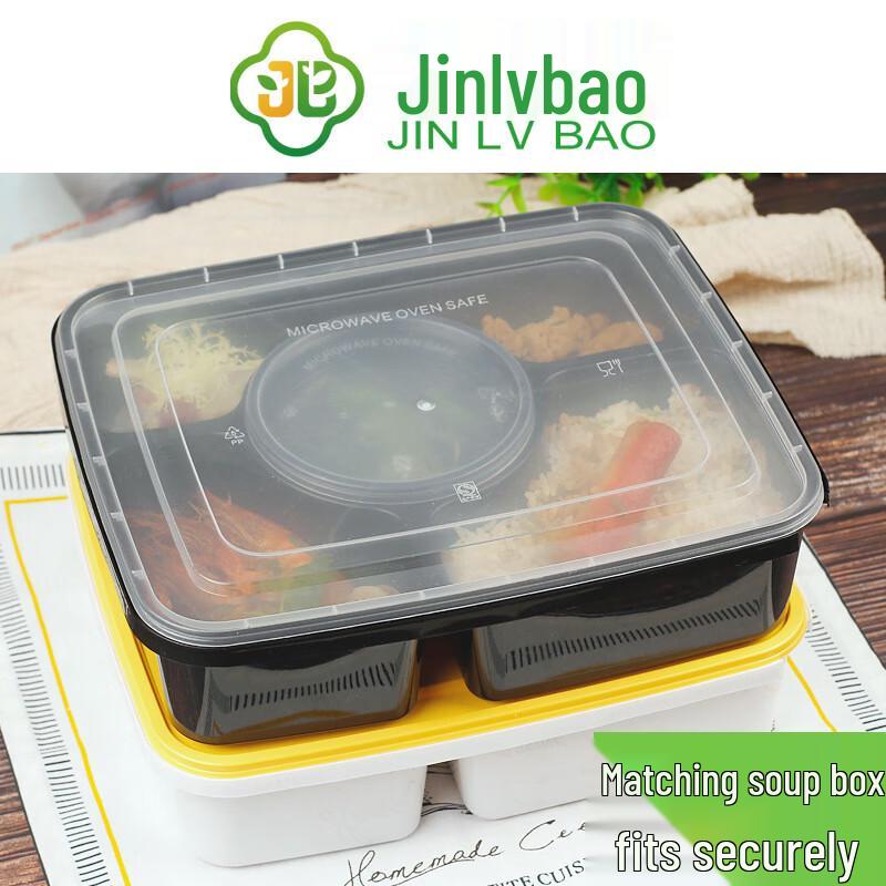 Disposable 5-Compartment Plastic Takeaway Lunch Boxes