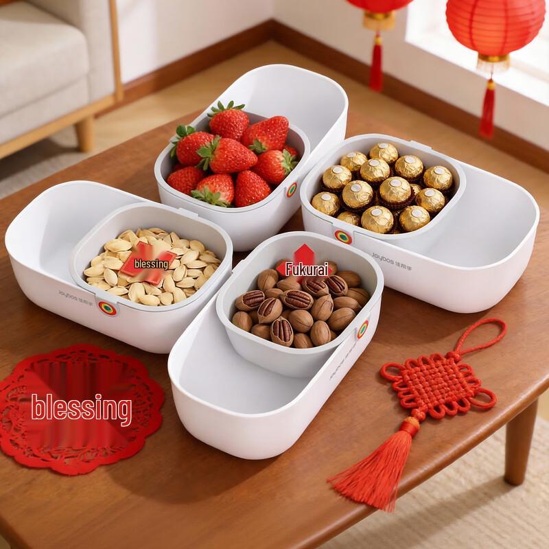 Jia Bang Shou Dual-Layer Snack and Fruit Storage Box with Drain