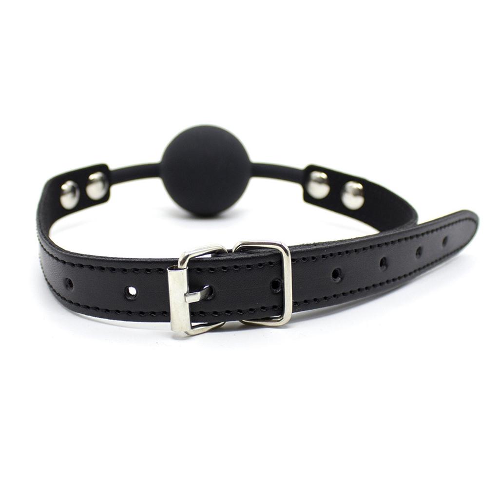 Slave Harnes Silikonový míčový roubík SM Fetish Mouth Restraints SM Toy