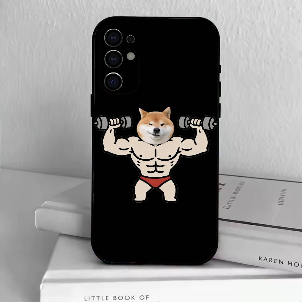 

Cartoon Muscle Animals Phone Case Black Silicone Soft For Samsung S25,S24,S21,S22,S23,S30,Ultra,S20,Plus,Fe,Lite Samsung S20ULTRA5G