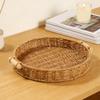 Basket Bread Serving Tray Round Platter for Bedroom Coffee Table Picnic