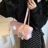 Women Casual Tote Handbag with Star Pendant Fashion Shoulder Purse Solid Color Bow Underarm Handbag Girls Outdoor Daily Bag