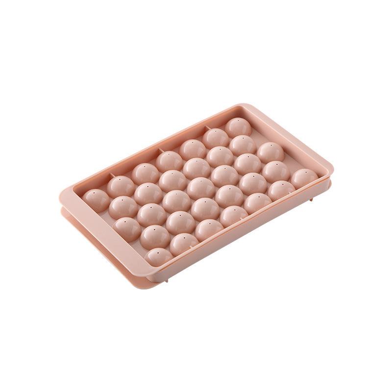 Summer With Lid Round Ice Ball Tray - Creative Homemade 33-Grid Ice Cube Mold