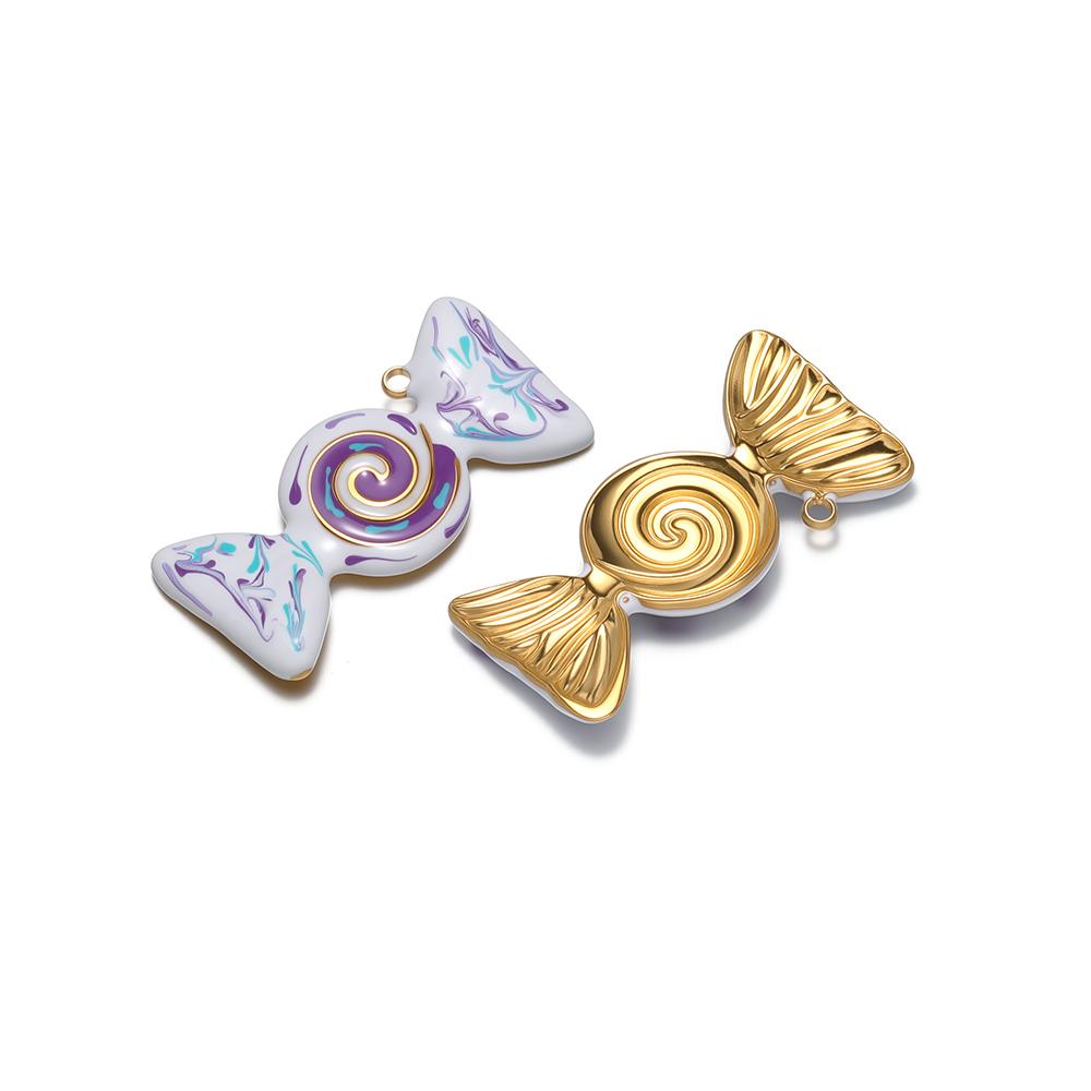 

4pcs Stainless Steel Enamel Candy Charms for Children Necklace Kids Pendants DIY Jewelry Earrings Making Bracelet Supplies