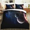 Galaxy Universe King Queen Duvet Cover Planet Outer Space Bedding Set Solar System Comforter Cover Sky Polyester Quilt Cover