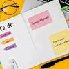 Convenience Stickers with Desktop Calendar Multi-Color Sticky Notes Leather Packaging Box Office Supplies for Students School