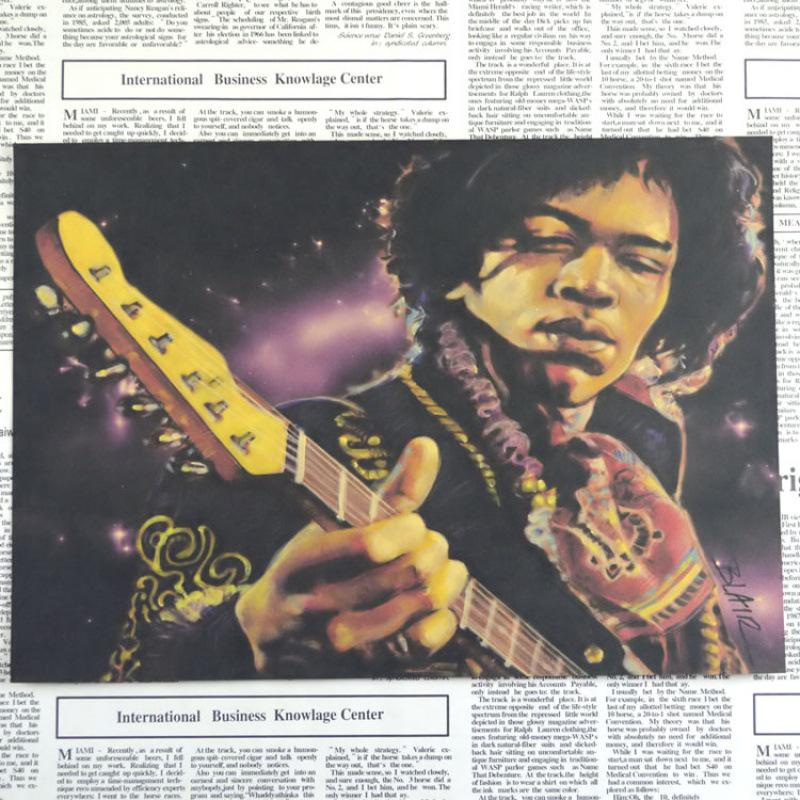 Jimi Hendrix Retro Rock Band Decorative Poster