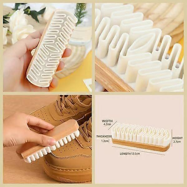 Rubber Shoe Brush, Shoe Brush Eraser, 2-in-1 Cleaner with Rubber Brush Head, Easy-to-Clean Enhanced Dust-Absorbing Texture Design, Safe for Nubuck,