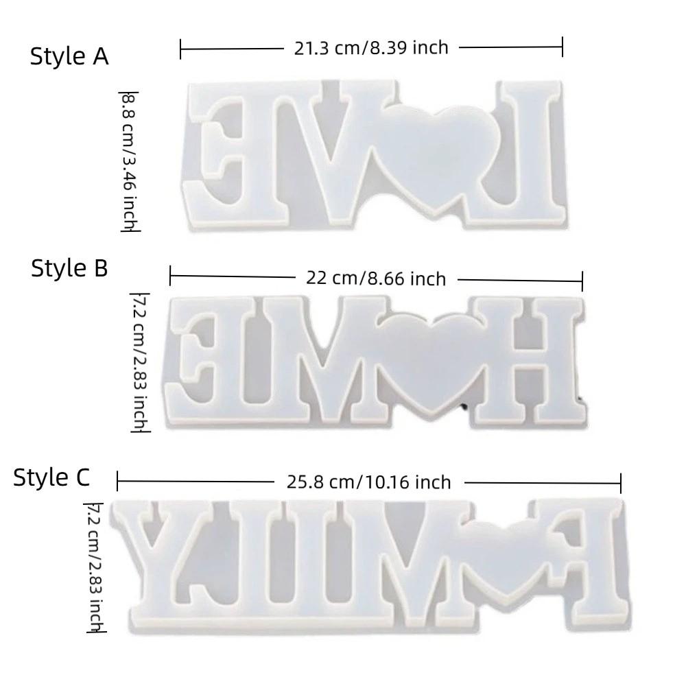 Handmade DIY Resin Crafts English Letters Epoxy Resin Mould Decorative Candle Mold Office