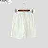 INCERUN Summer Men Zip-up Waist Flowers Casual Loose Shorts Half Pants