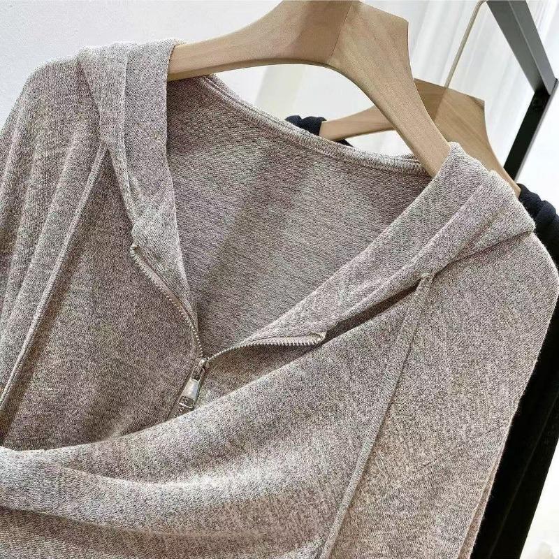 Women S Loose Fit Hooded Long Sleeve Thin Cardigan Sun Protection Outerwear