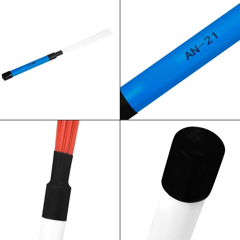 2Pcs Drum Brush Percussion Brushes Snare Brush Jazzes Drum Brushes Professional Nylon Wire Brush with Comfortable Handle