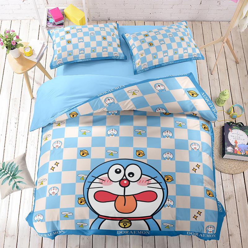 

3D Printed Anime Dora-emon Quilt Duvet Pilowcase D-Doraemon Beding Set Soft Duvet Cover for Children plus Young Girls Young Boys Tenagers 135*200cm Eu-Single