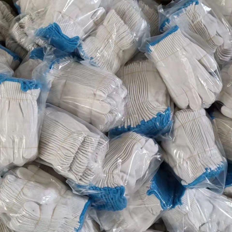 Slitstarka Halkfria Arbetsvantar i Bomull: Slitstarkt, förtjockat garn för konstruktion