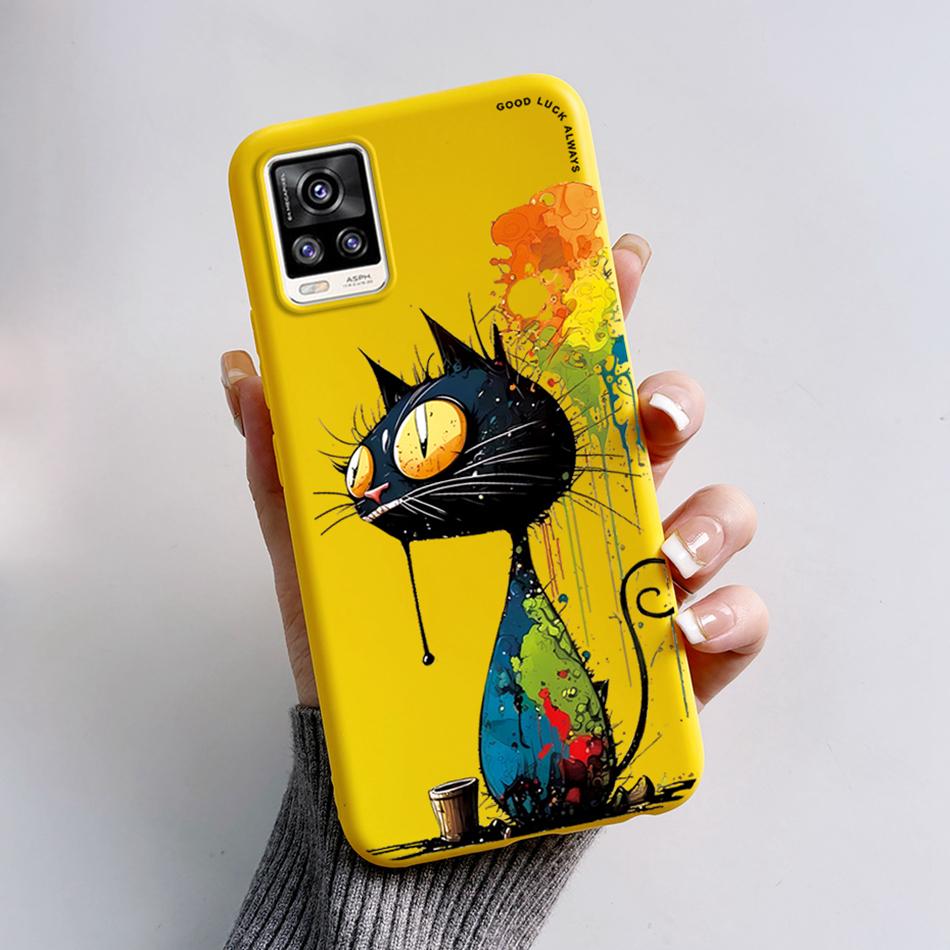 For Vivo V20 2021 Case V2040 Cute Cat Bear Frog Cover Soft Silicone Slim Phone Case For Vivo V20 V 20 VivoV20 V2025 V2024 Bags