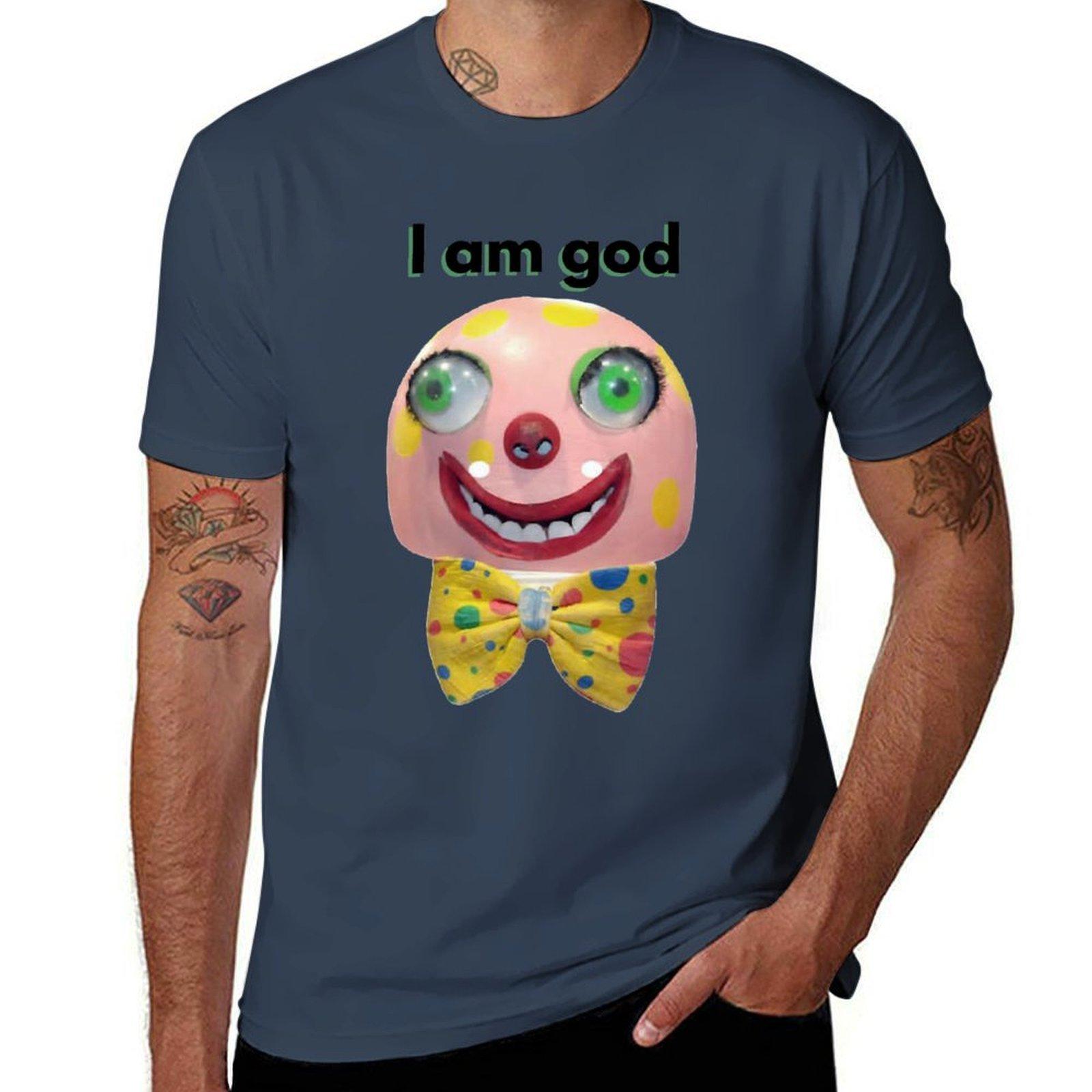 Mr Blobby Is God Tshirt Fashion Pattern Printed Tee Shirt S