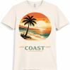Beach Sunset Palm Tree T Shirt Tropical Summer Sun Soul Coast Graphic Tee