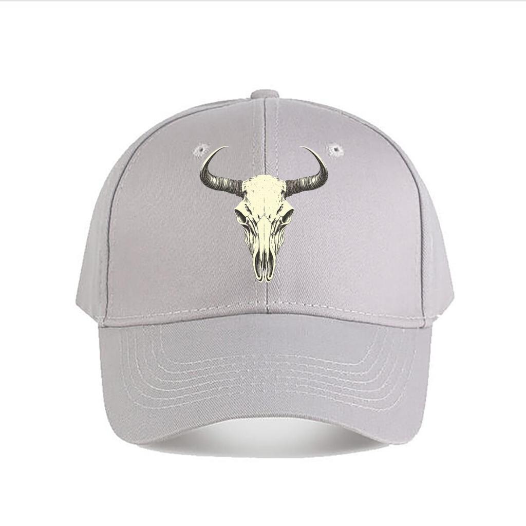 Western Rodeo Cow Skull Wild West Longhorn Graphic Baseball Cap Fashion Unisex Sunhat Womens Outdoor Sports