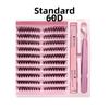 3D Mink Effect Cluster Lashes 8-16mm Volume Lash New Faux Mink Eyelashes  for Women