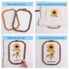 3 Pcs Resin Embroidery Hoop Crosses Stitching Hoop Embroidery Frame Adjustable Embroidery Hoop for Sewing Needlework