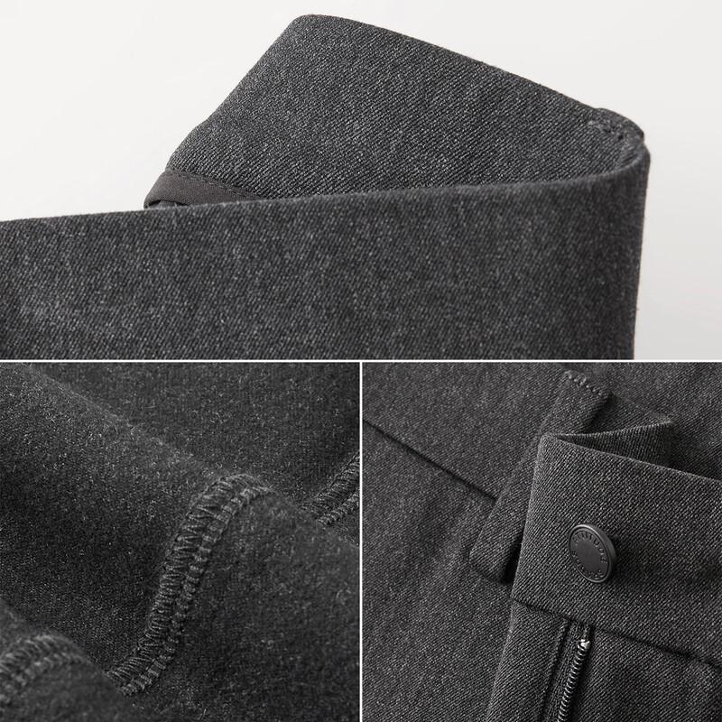 Shanshan Men's Wool Blend Warm Straight-Leg Casual Pants