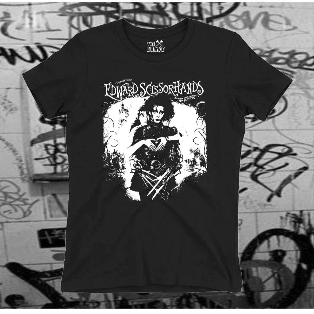 Edward Scissorhands” Women’s Baby-Look T-Shirt, printed on a new shirt. 3XL