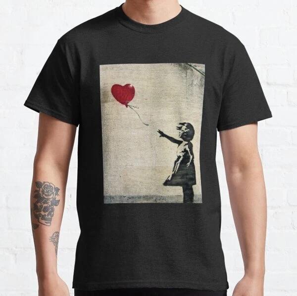 Banksy s Girl with a Red Balloon III Classic T-Shirt S-3XL M