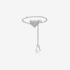 VEWANT Damen 925 Silber Herz Zirkon Verstellbar Flexibel Ziehringe Geburtstagsparty Mode Feiner Schmuck