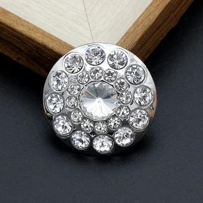 1pcs Handmade Decorative Rhinestone Metal Buttons for Sewing On Fur Coats Garment Accessories