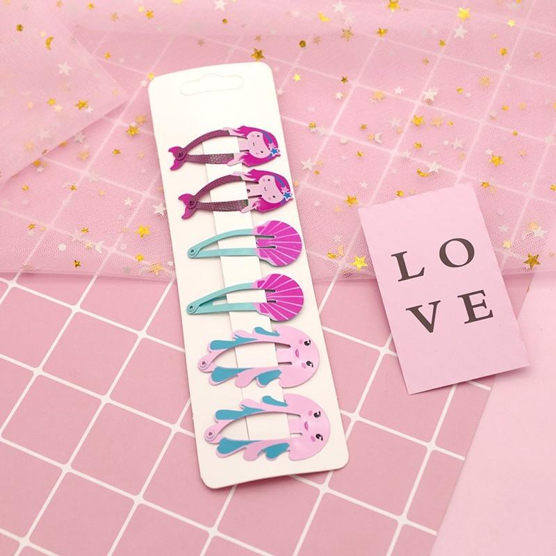 6PCS Lovely New Printed Cute Fruit BB Clips Hairpins Girls Hair Accessories Children Headwear Baby Hair Clips Headdress